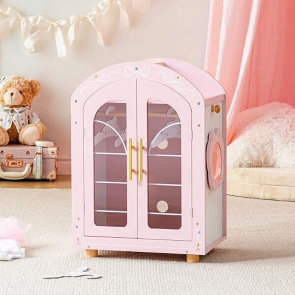 ROBOTIME mobili per bambole Holz Set Ballet Fairy per Bambole 16-18 Pollici Rosa e Bianco