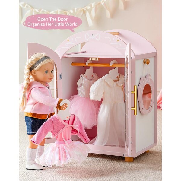 ROBOTIME mobili per bambole Holz Set Ballet Fairy per Bambole 16-18 Pollici Rosa e Bianco
