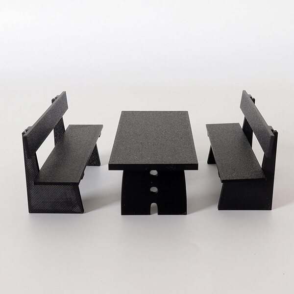 Set mobili da pranzo in plastica scala 1:12 per bambole, miniatura e decorazioni