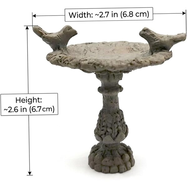 Miniatur-Vogeltränke im Maßstab 1:12 mit Vintage-Look und realistischen Details für den Garten