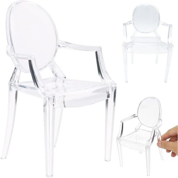 Mini Sedia Trasparente in Plastica per Casa delle Bambole 1:6 - Design Moderno e Resistente