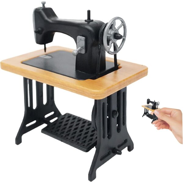 1:24 Miniatur-Vintage-Mini-Nähmaschine für Kindertischdekoration