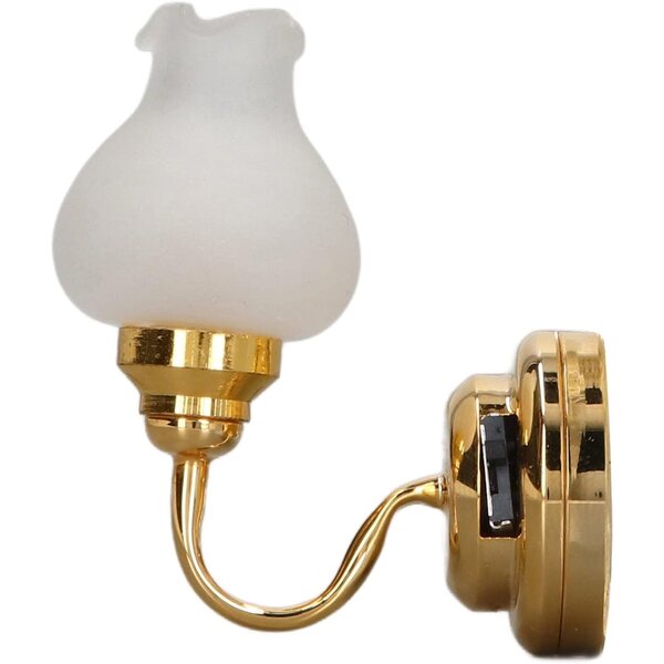 Taidda Mini-LED-Wandlampe für Puppenhaus im Maßstab 1:12 mit Metallsockel
