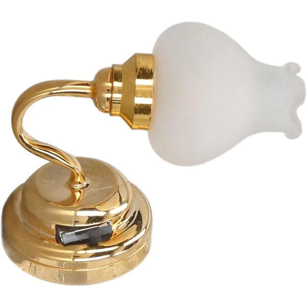 Taidda Mini-LED-Wandlampe für Puppenhaus im Maßstab 1:12 mit Metallsockel