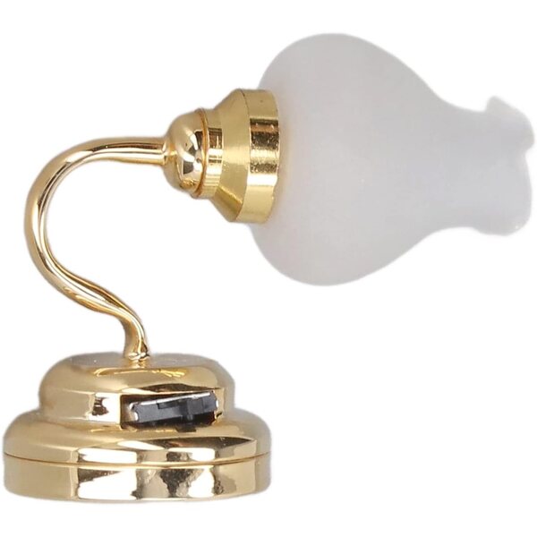 Taidda Mini-LED-Wandlampe für Puppenhaus im Maßstab 1:12 mit Metallsockel