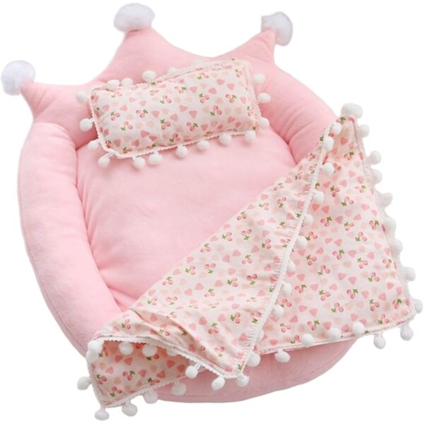 lettino per bambole Kronenform con Cuscino e Coperta per Bambole 20 cm - Accessori Casa Bambole