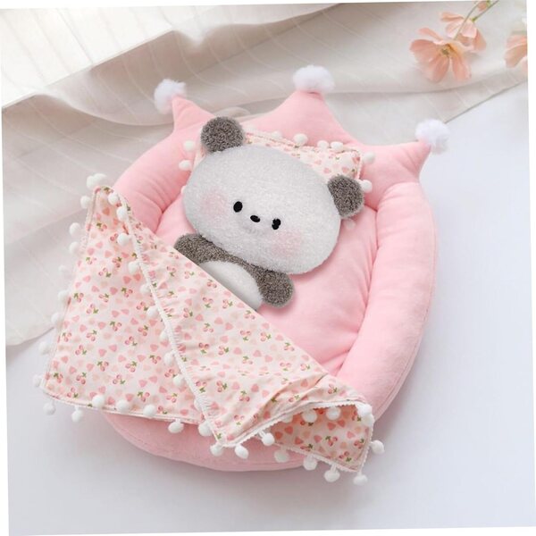 lettino per bambole Kronenform con Cuscino e Coperta per Bambole 20 cm - Accessori Casa Bambole