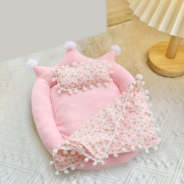 lettino per bambole Kronenform con Cuscino e Coperta per Bambole 20 cm - Accessori Casa Bambole