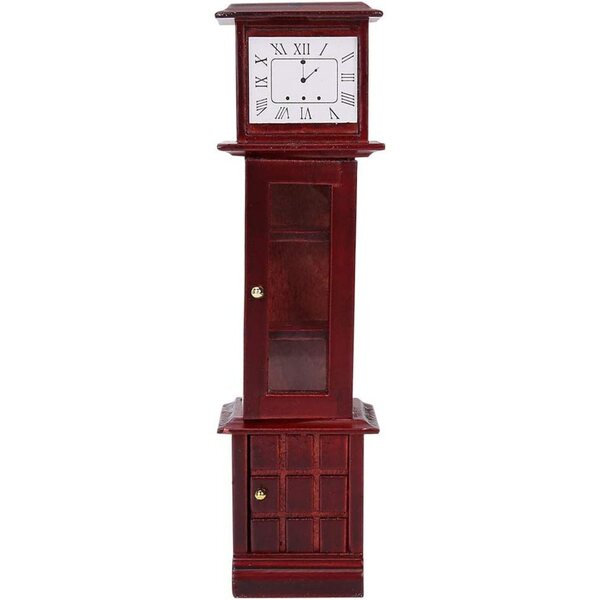 Sonew Orologio a Pendolo Miniatura Vintage in Legno per Case delle Bambole 1/12