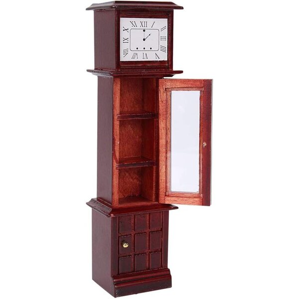 Sonew Orologio a Pendolo Miniatura Vintage in Legno per Case delle Bambole 1/12