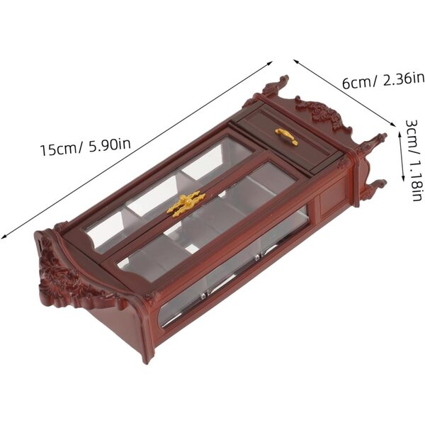 Mobile per casa delle bambole in miniatura con doppie ante in legno per soggiorno e giochi