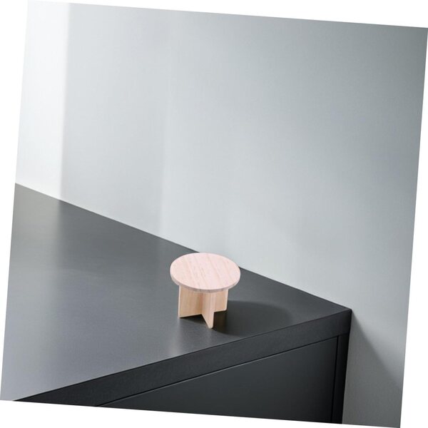 Set Miniature Mobili in Legno Massello per Casa delle Bambole: Tavolino e Sgabello Rotondo