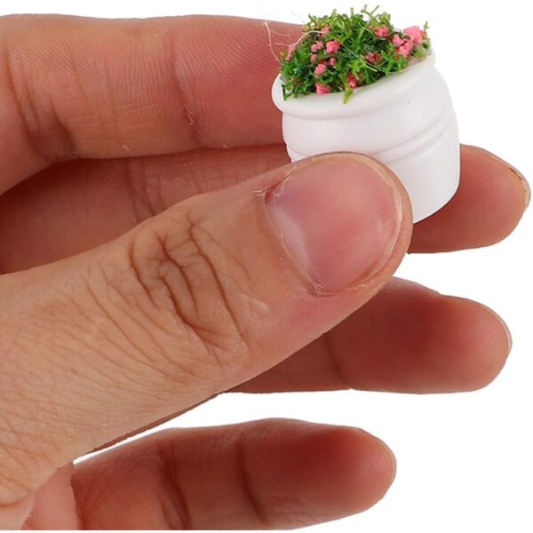Set 22 Mini Piante Artificiali in Plastica per Decorazioni casa delle bambole e Mini Giardini