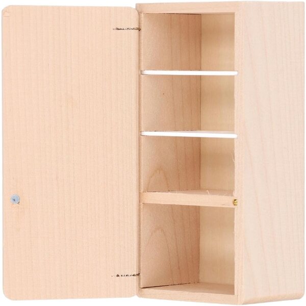 Frigorifero in Miniatura 1/12 in Legno per Casa delle Bambole Realistico e Dettagliato