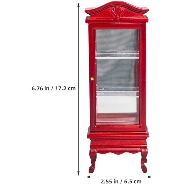 Miniatura Armadio in Legno con Anta per casa delle bambole - Mobiletto STOBAZA Dettagliato