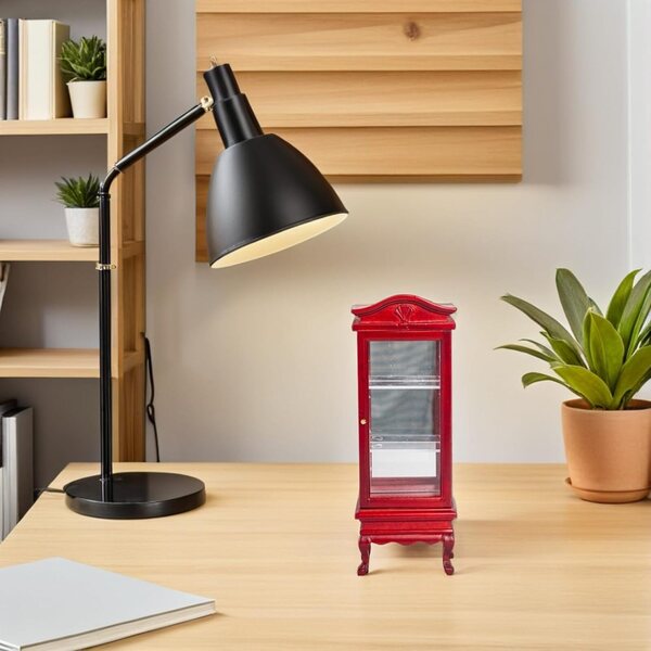 Miniatura Armadio in Legno con Anta per casa delle bambole - Mobiletto STOBAZA Dettagliato