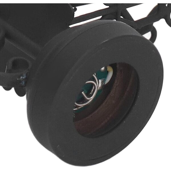 Lampada da parete in metallo nero vintage per casa delle bambole 1:12 con magnete e batteria