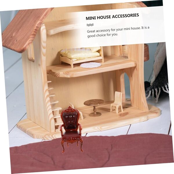 Miniatur Hocker in Antik-Stil per casa delle bambole, Accessorio Decorativo in PVC 7,5 cm