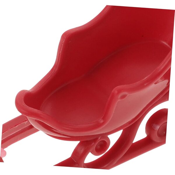 Mini Slitta Natalizia HOMOBABE: Decorazione Plastica per Tavola e Casa delle Bambole