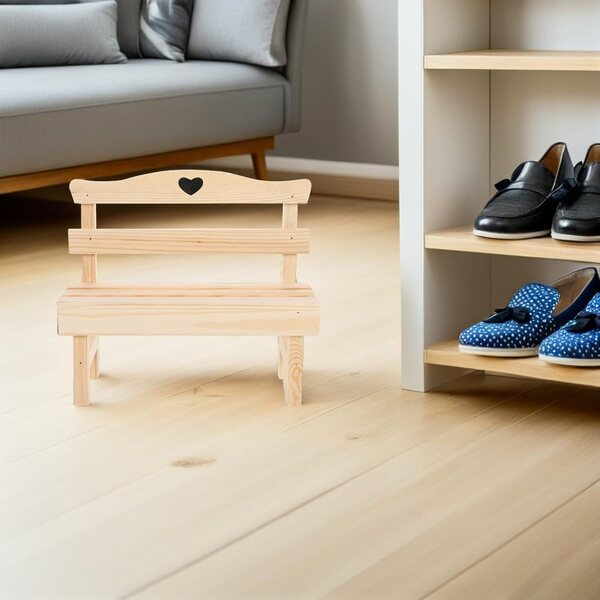 Mini Panca in Legno da Giardino e Sedia in Miniatura per Decorazioni Casa e Ufficio