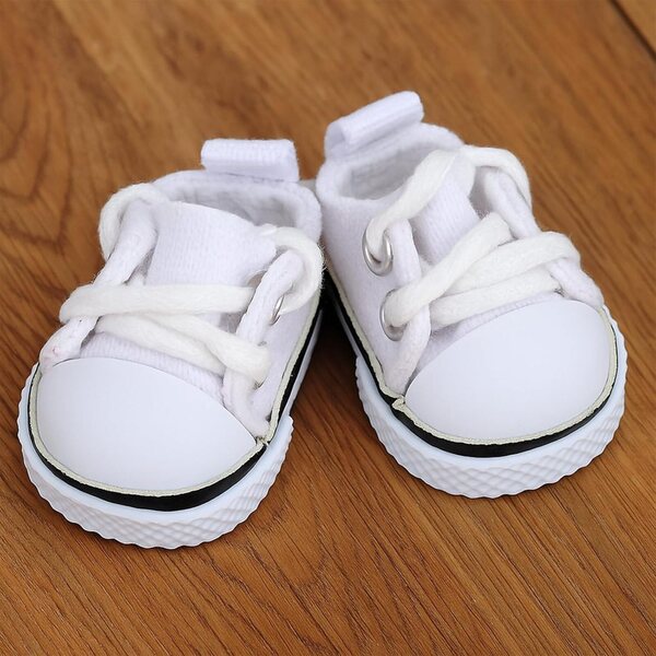 Mikovivi Mini Sneakers Bianche per Bambole 15-17 cm, Accessori Moda Puppa