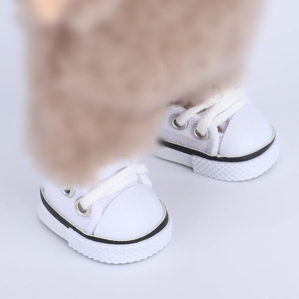 Mikovivi Mini Sneakers Bianche per Bambole 15-17 cm, Accessori Moda Puppa