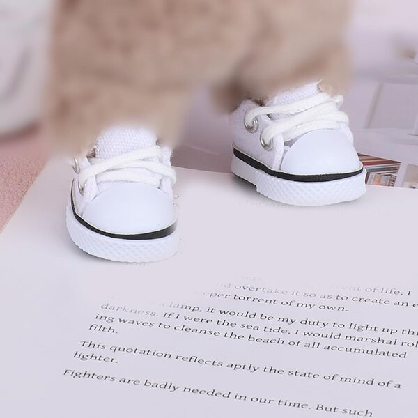 Mikovivi Mini Sneakers Bianche per Bambole 15-17 cm, Accessori Moda Puppa