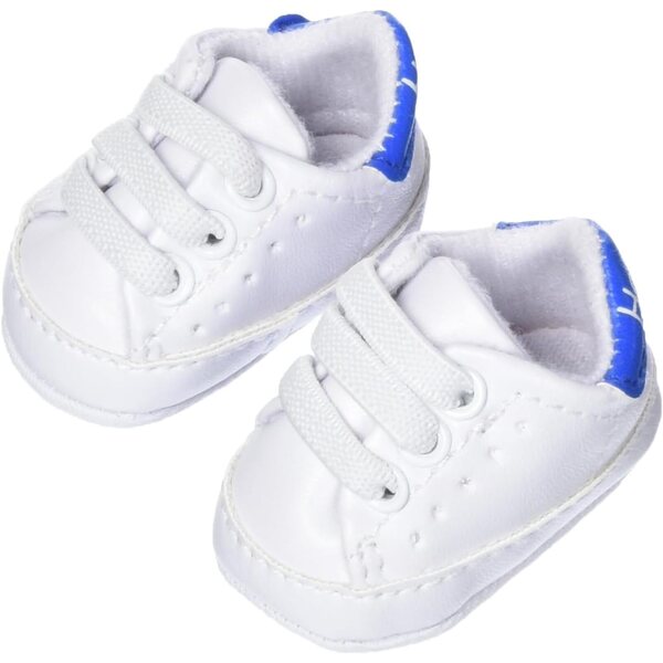 Heless Sneaker bianchi per bambole 30-34 cm con lacci elastici, stile casual