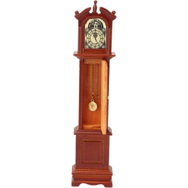 Vintage und elegante Puppenhaus-Miniatur-Standuhr 1:12