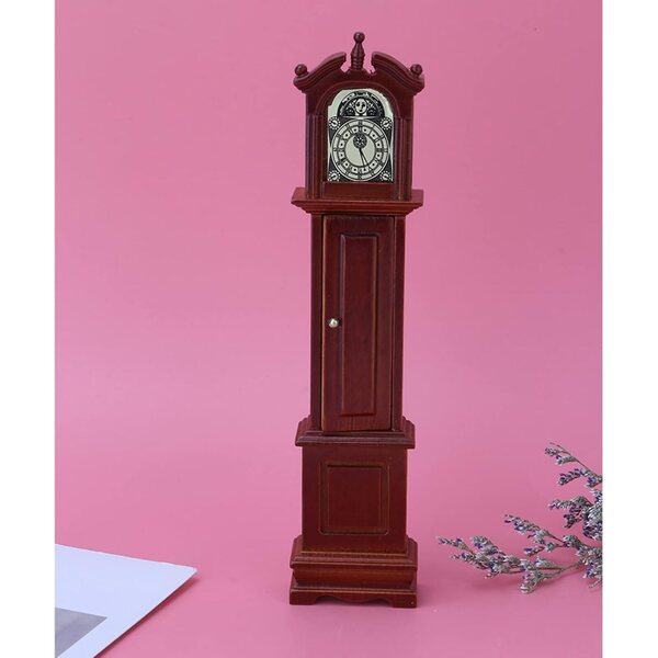 Vintage und elegante Puppenhaus-Miniatur-Standuhr 1:12