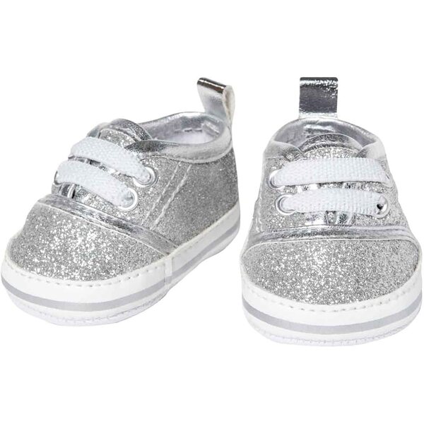 Heless Sneakers Glitter Argento per Bambole 38-45 cm Scarpe Facili da Indossare
