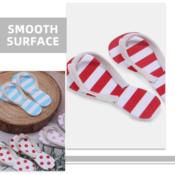 6 paia mini Flip-Flops decorativi per case delle bambole, sandali estivi colorati
