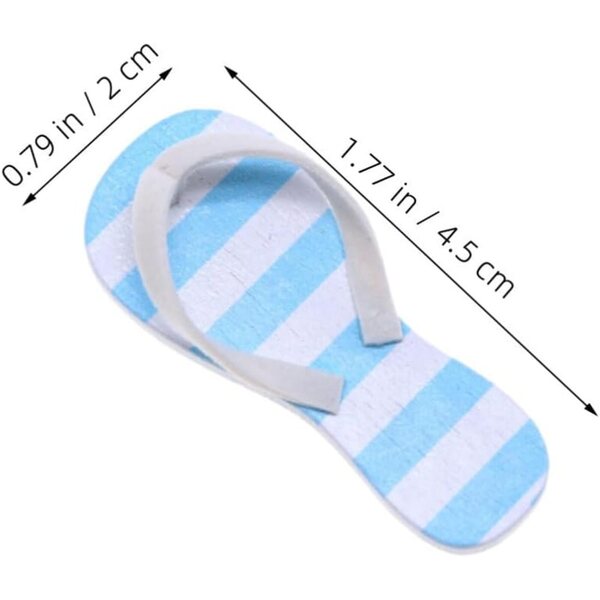 6 paia mini Flip-Flops decorativi per case delle bambole, sandali estivi colorati