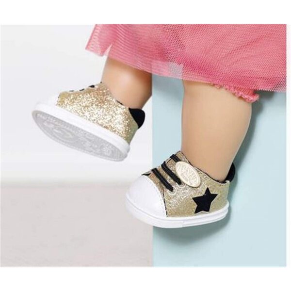 BABY Born Glitzer-Sneaker für 43 cm große Puppen, 1 Paar, zufällige Farbe