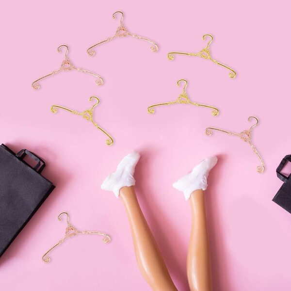 Mini-Kleiderbügel aus Metall im Vintage-Stil für Puppen, 40 Stück – realistische und widerstandsfähige Kleiderbügel
