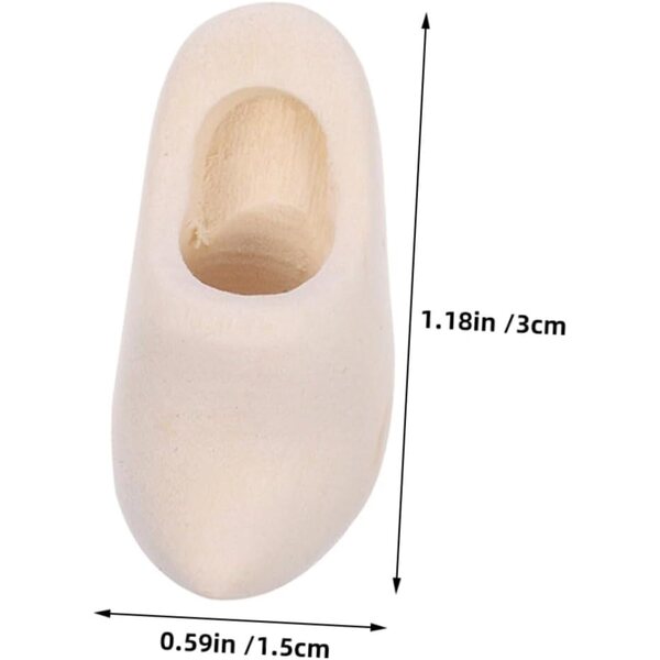 STOBAZA 5 Paia Mini Scarpe di Legno da Dipingere per casa delle bambole e Collezionismo