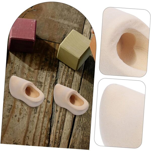 STOBAZA 5 Paia Mini Scarpe di Legno da Dipingere per casa delle bambole e Collezionismo