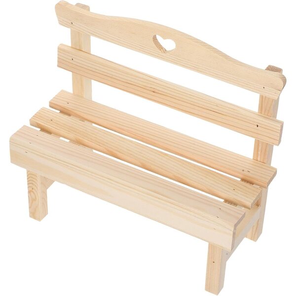 Vaguelly Mini Panca in Legno Pino per Casa delle Bambole e Decorazioni d'Arredo