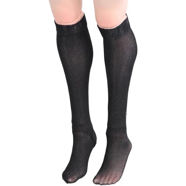 AMITD 1/6 Socken für 12-Zoll-Actionfiguren – mittellange schwarze Strumpfhosen