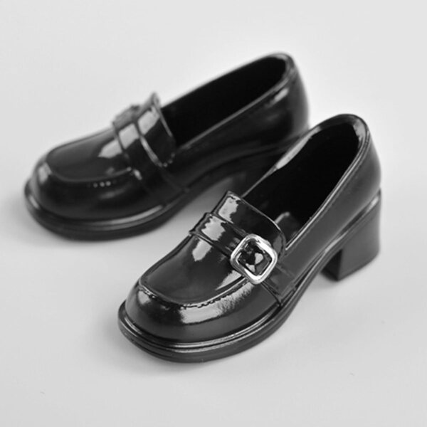 1/6 VUSLB Militärschuhe für weibliche Actionfigur, 12 Zoll, schwarzes PVC