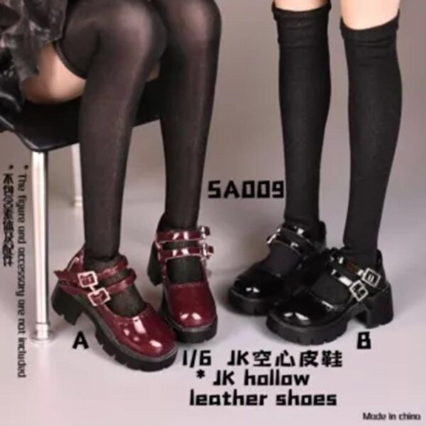 1/6 VUSLB weibliche Militärschuhe für 12-Zoll-Actionfiguren – Schwarz