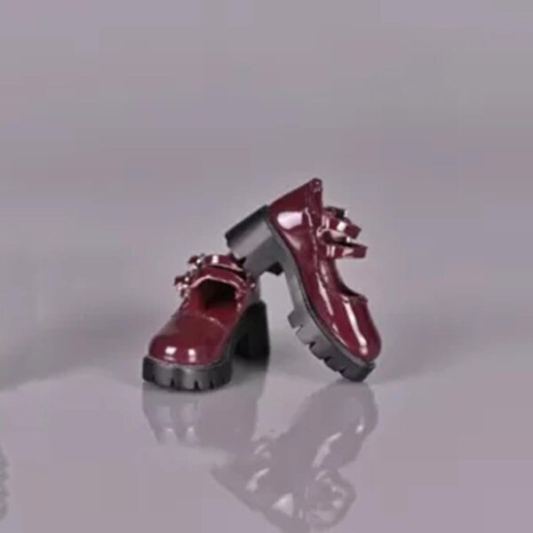 1/6 weibliche PVC-Militärschuhe für 12-Zoll-Actionfiguren – Rot