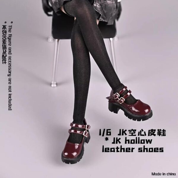 1/6 weibliche PVC-Militärschuhe für 12-Zoll-Actionfiguren – Rot