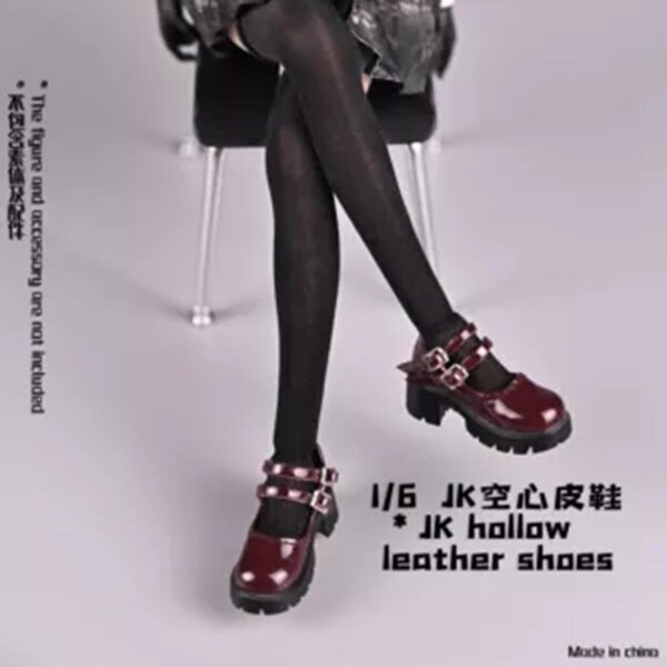 1/6 weibliche PVC-Militärschuhe für 12-Zoll-Actionfiguren – Rot