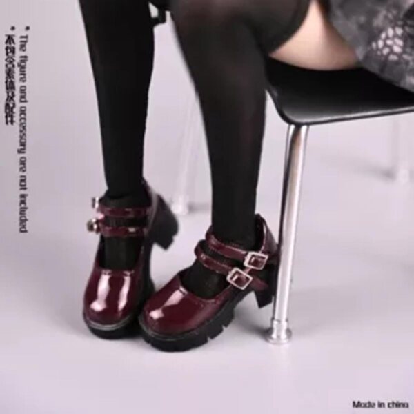 1/6 weibliche PVC-Militärschuhe für 12-Zoll-Actionfiguren – Rot