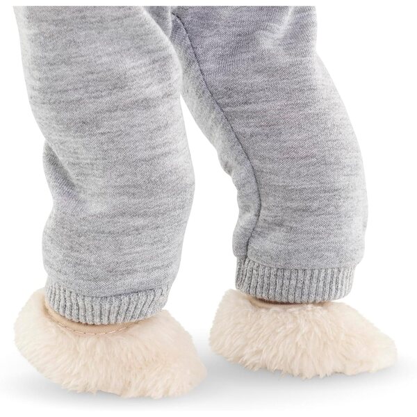 Corolle Hausschuhe Moumoute per bambole 30 cm, peluche beige, da 18 mesi