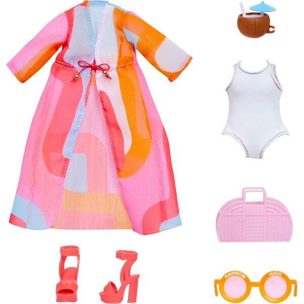 Rainbow High Fashion Pack Pool - Outfit Completo, Accessori Moda per Bambini 4+