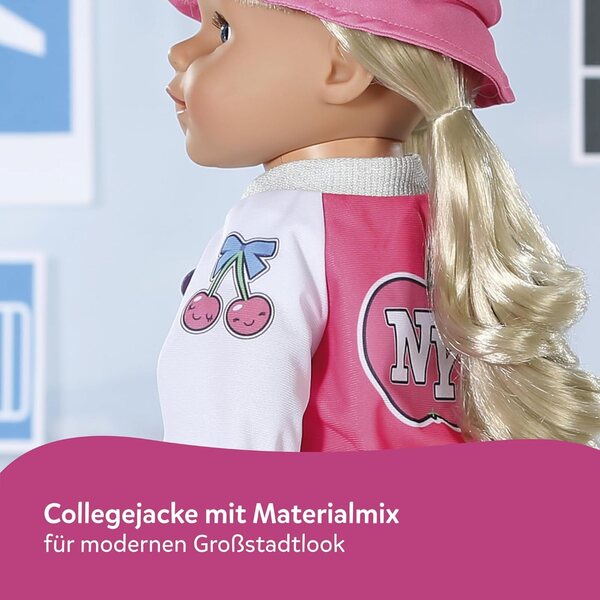 BABY born Reise-Outfit con vestito, scarpe e accessori per bambole 43 cm