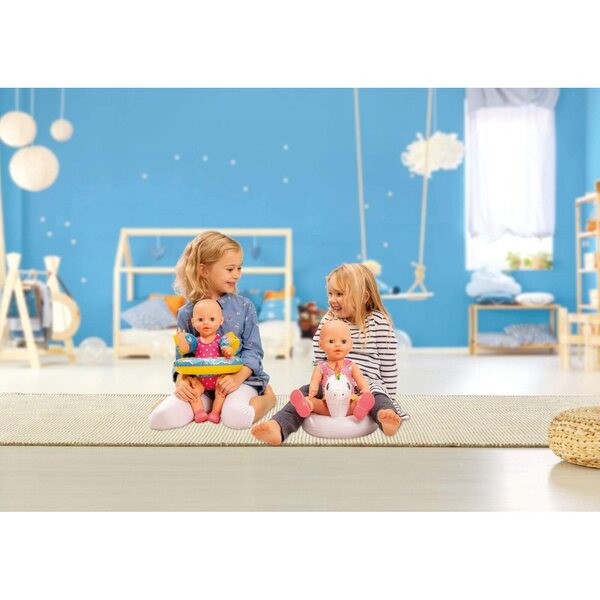 Schwimmset für Heless-Puppen mit Kostüm, Clogs, Armlehnen und Ring für 35-45 cm