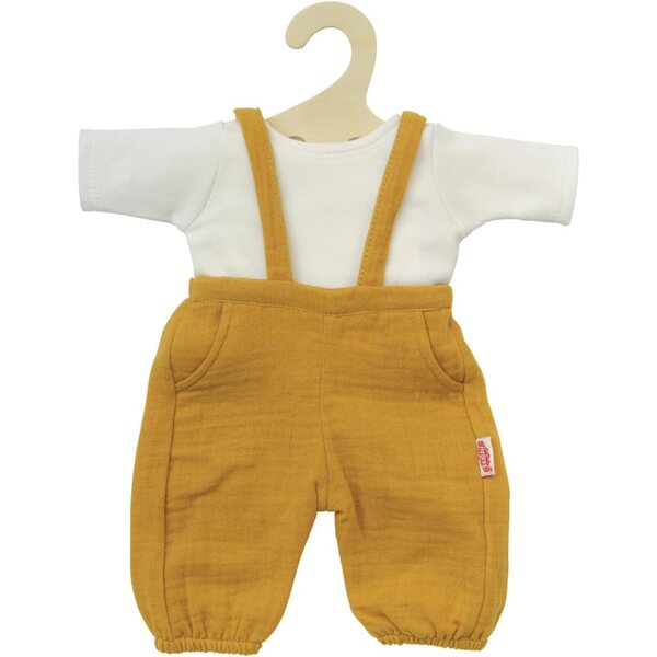Heless 2 Stück honiggelbe Bio-Baumwoll-Musselin-Puppenkleidung für 28–35 cm große Puppen